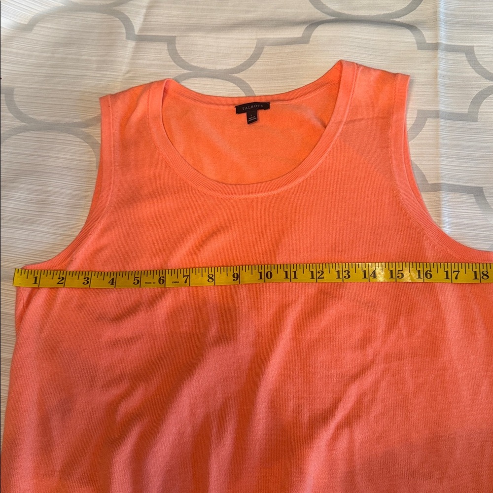 Talbots Coral Women's Sleeveless Tank & Cardigan - Picture 4 of 13